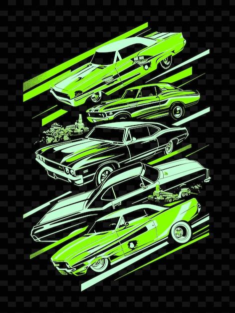 Classic Car Show With Vintage Vehicles And Memorabilia Retro Creative Illustration Idea Designs