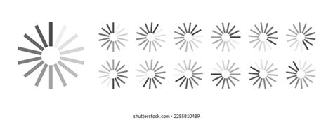 Circular Loading Buffering Icons Vector Video Stock Vector Royalty