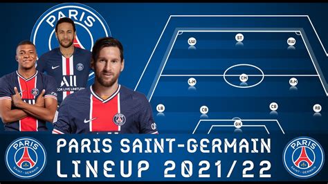 Psg Paris Saint Germain Potential Lineup Ligue