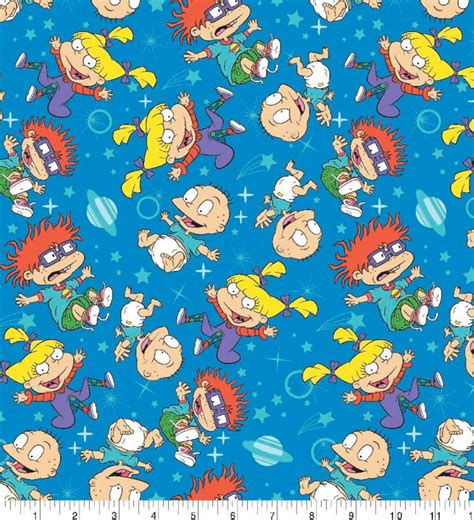 Rugrats In Space Print Fabric By The Yard Fbty Fat Quarters Fq Half