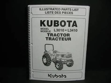 Kubota #97898-22000 L3010/L3410 Parts Manual