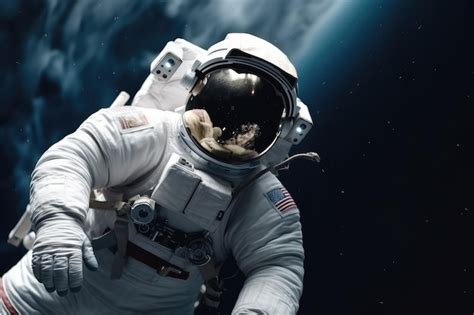 Premium Ai Image Close Up Of An Astronaut Floating In Outer Space