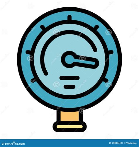 Manometer Pressure Gauge And Vacuum Gauge Icon Cartoon Vector