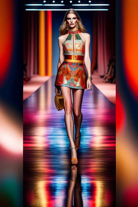 Lexica Fashion Show Into Fashion Style Digital Printed Fabric Pattern