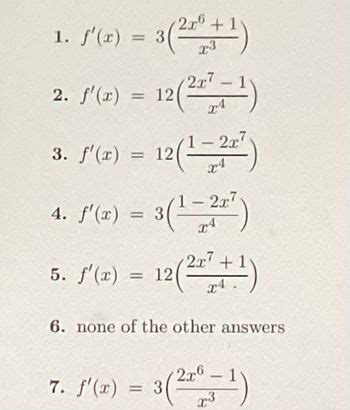 Answered Find The Derivative Of F When 4 F X Bartleby