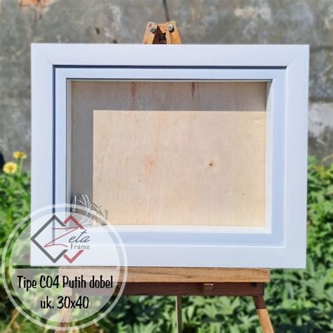 Jual Tipe Co Dobel Co Pigura Mahar Minimalis Putih Dobel Frame Uk