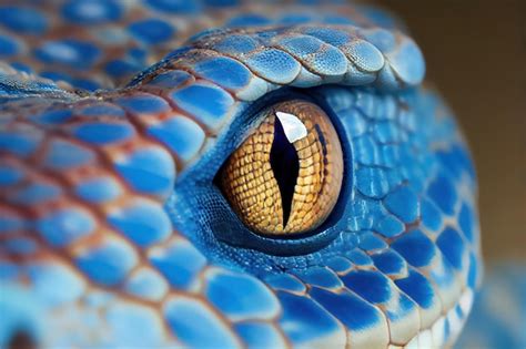 Premium Photo A Nice Soft Focus Shot Of A Blue Snake