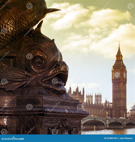 The River Thames And The Big Ben In London United Kingdom With Stock