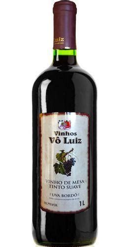 Vinho Tinto de Mesa Suave 1 Litro Vô Luiz Vinho Magazine Luiza