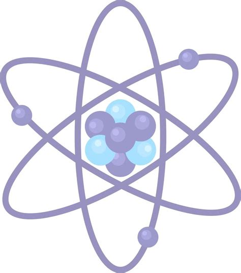 estructura atómica objeto vectorial de color semiplano moderno