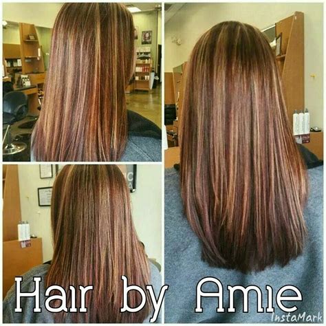 Red Mahogany Hair Blonde Highlights Facebookhair By Amie Instagram