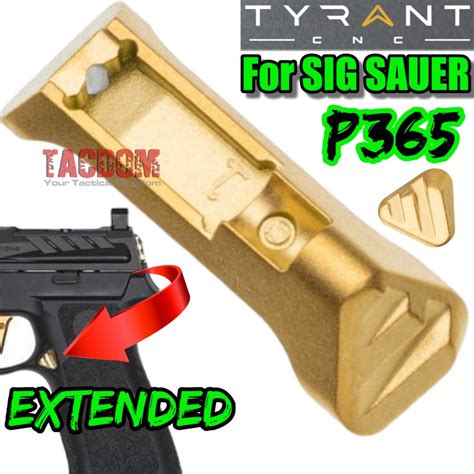 Tyrant Designs Cnc Black Sig Sauer P365 Extended Magazine Release Tacdom