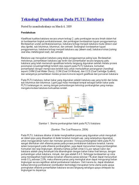 Pdf Teknologi Pembakaran Pada Pltu Dokumen Tips