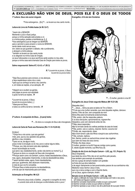 Leituras Domingo Do Tempo Comum Ano A Pdf