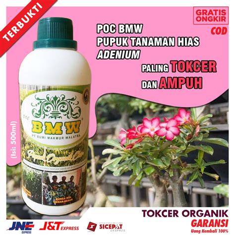 Jual Pupuk Organik Cair Tanaman Perangsang Bunga Adenium POC BMW