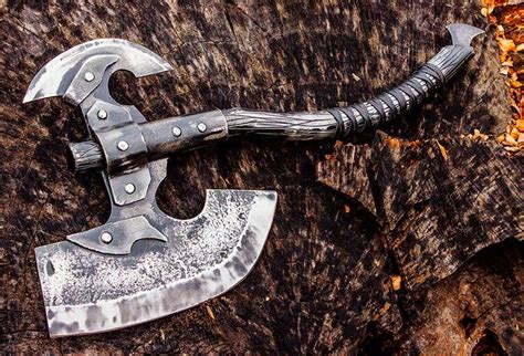 Big Battle Axe Leviathan Felling Hatchet Carbon Steel Etsy In 2020