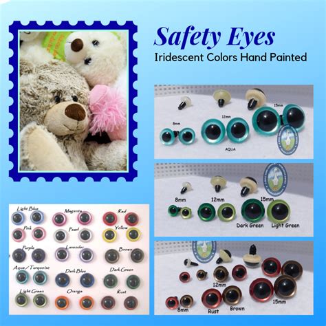 Safety Eyes Iridescent Colors For Sewing, Crochet, Amigurumi, Knitting