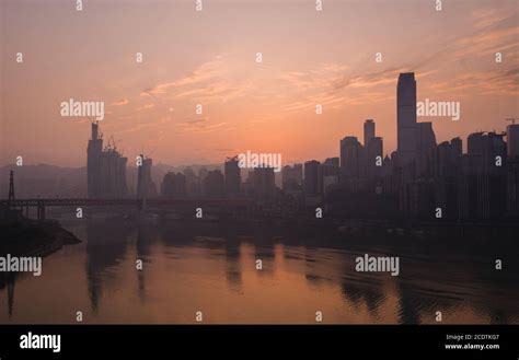 Chongqing city skyline at dawn Stock Photo - Alamy