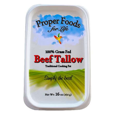 Proper Food’s 100 Grass Fed Beef Tallow Pasture Raised For Cooking Baking And Frying