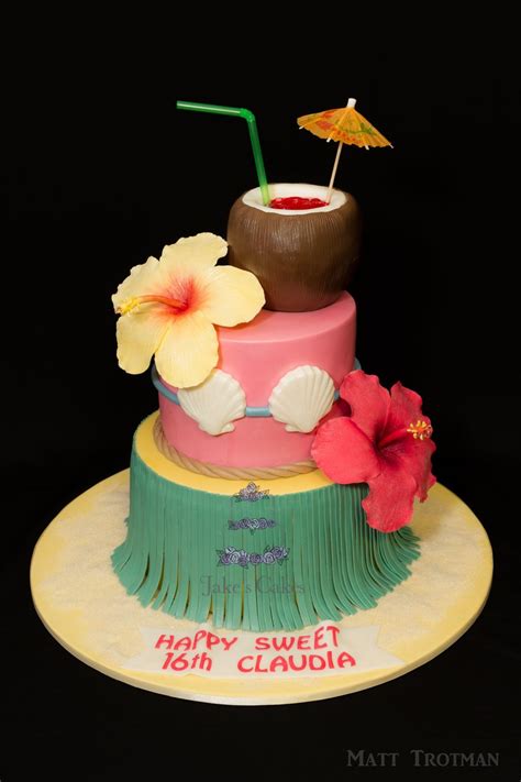 Hawaiian Fondant Cakes