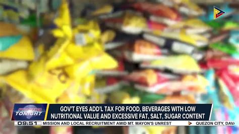 Govt Eyes Addl Tax For Food Beverages With Low Nutritional Value And