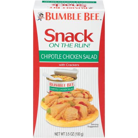 Bumble Bee Snack On The Run! Chipotle Chicken Salad with Crackers, 3.5 oz Snack Kit, Good Source ...