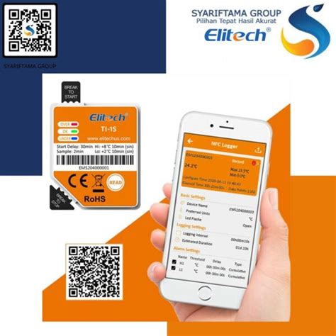 Elitech TI 1S NFC Temperature Label Elitech Indonesia