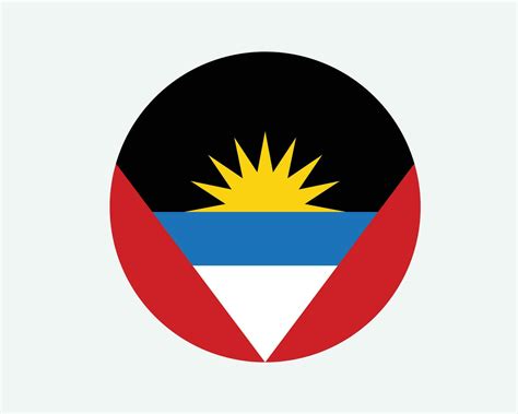 Antigua And Barbuda Round Country Flag Circular Antiguan And Barbudan