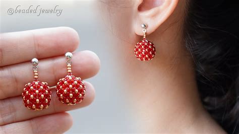 Berries Beaded Bead Earrings How To Make Jewelry Beading Tutorial