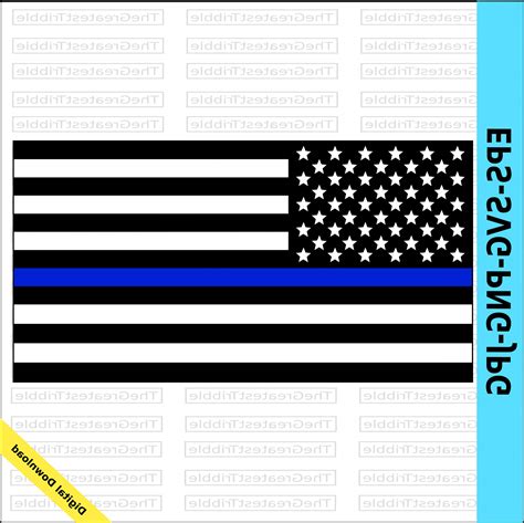 Thin Blue Line Flag Vector At Collection Of Thin Blue