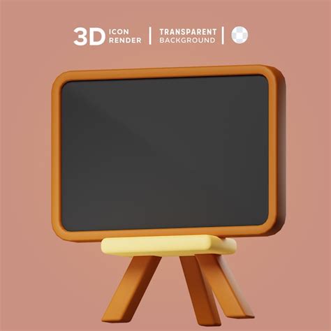 Premium Psd Chalkboard 3d Illustration Rendering