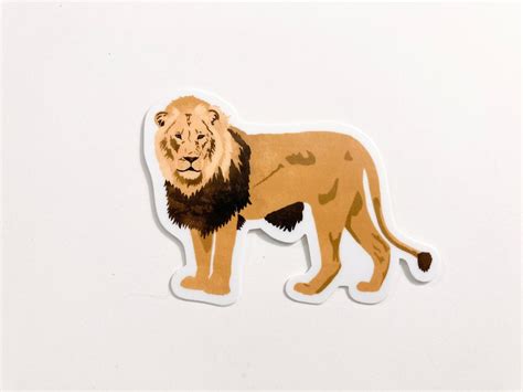 Lion Lion Sticker Animal Sticker 3 Sticker Laptop Etsy Italia