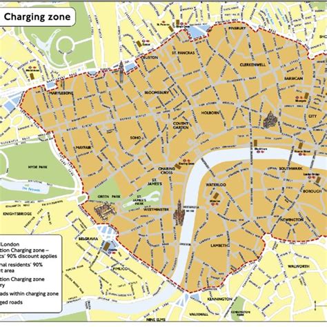 Congestion Charge Area Map