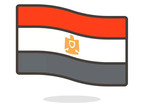 Egypt Flag Emoji Icon PNG vector in SVG, PDF, AI, CDR format