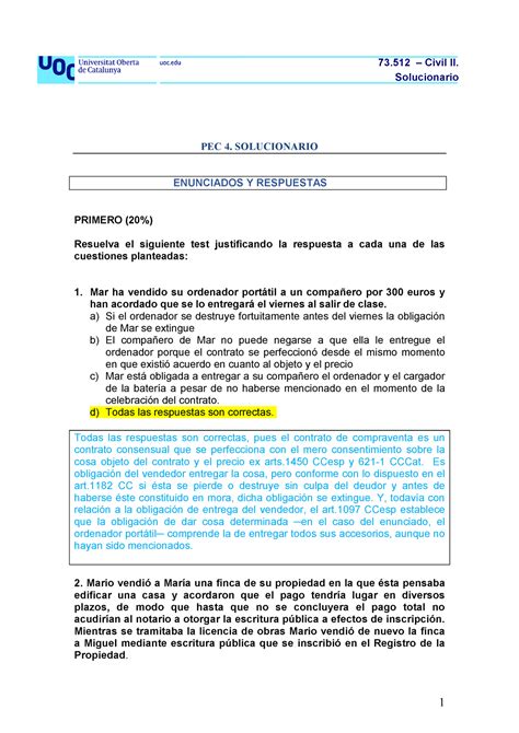 Sol Pec Soluci N Pec Solucionario Enunciados Y Respuestas