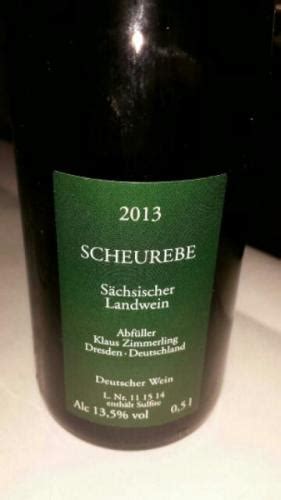 Klaus Zimmerling Scheurebe Sachsischer Landwein Vivino US