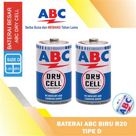 Jual Battery Abc Biru Besar Size D Batre Baterai Senter R V Isi