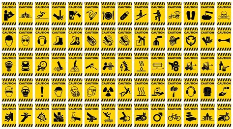 Set Caution Prohibition Sign Symbol on white background 4659187 Vector Art at Vecteezy