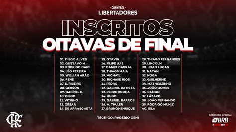 Flamengo Divulga Lista De Inscritos Para As Oitavas De Final Da Copa