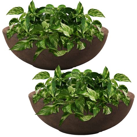 Sunnydaze Percival Flower Pot Planter Bowl Outdoor Indoor Ultra