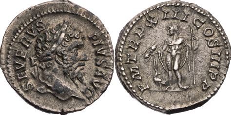 Römische Kaiserzeit Denar 205 n Chr Septimius Severus Büste