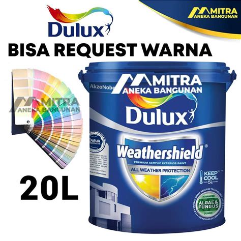 Jual Cat Tembok Eksterior Dulux Weathershield 20 Liter Bisa Request