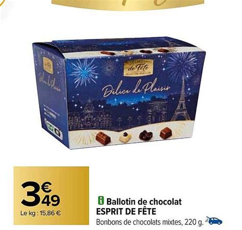 Promo Ballotin De Chocolat Esprit De F Te Chez Carrefour Icatalogue Fr