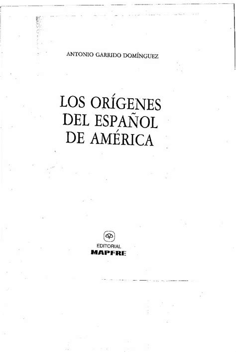 PDF Garrido Dominguez Origenes del Español en America DOKUMEN TIPS