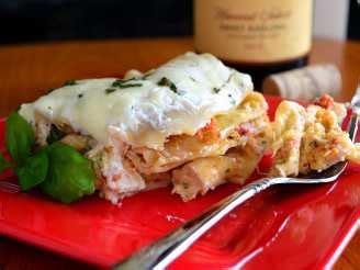 Creamy White Chicken Caprese Lasagna Recipe Food