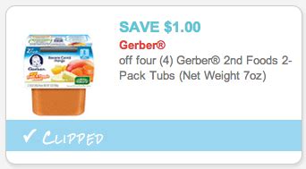 Gerber Baby Food Coupons