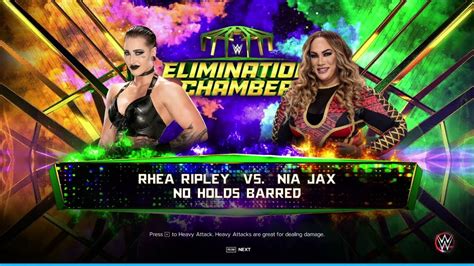 Rhea Ripley Vs Nia Jax In An Elimination Chamber Battle Youtube