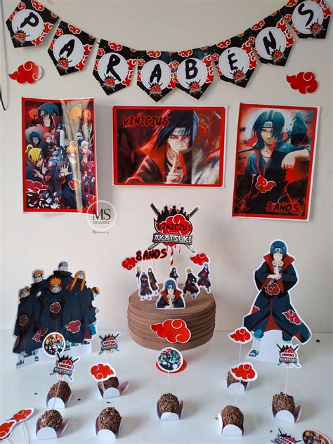 Kit Festa É Só Um Bolinho Akatsuki Elo7 Produtos Especiais