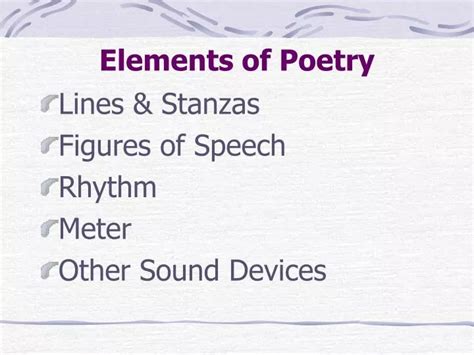 Ppt Elements Of Poetry Powerpoint Presentation Free Download Id