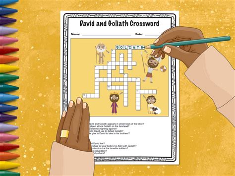 David And Goliath Crossword Puzzle Printable Made By Teachers